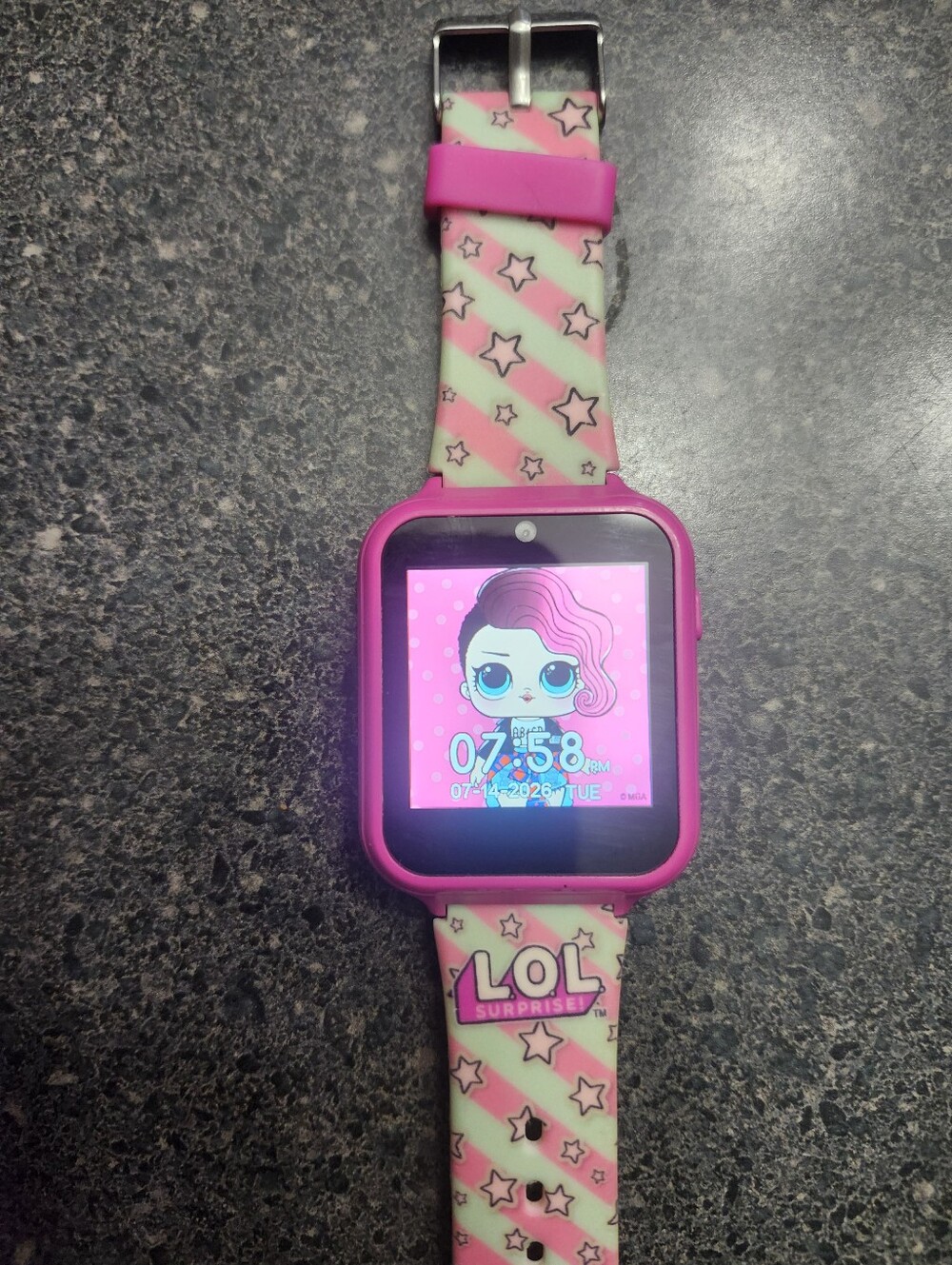 L.O.L. Surprise Kids Smartwatch - Pink & Cream Star Strap